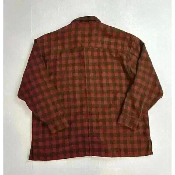 VTG G.H. Bass Co. Outdoor Gear Mens XL Plaid Flannel Shirt Wool Blend Button Up - Picture 9 of 10